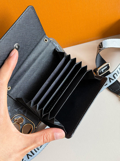 L series Phone case 1035 black | with card holder (subject to the video)