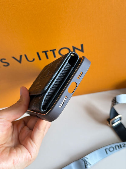 L series Phone case 1035 black | with card holder (subject to the video)