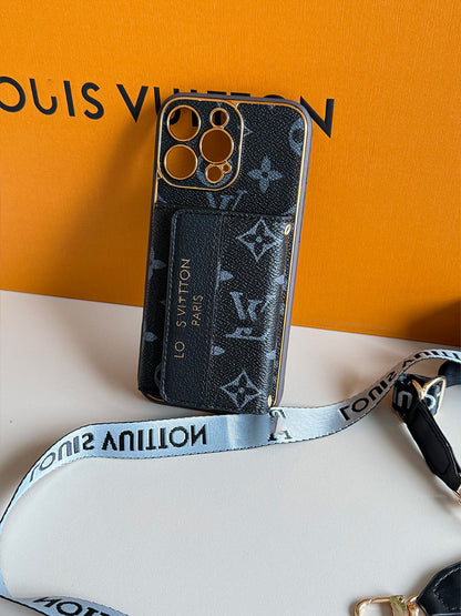 L series Phone case 1035 black | with card holder (subject to the video)