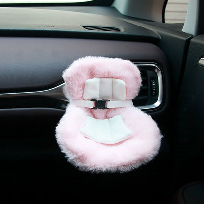 Labubu Plush Seat Decoration Set With Ventilated Safety Accessories (No Doll)